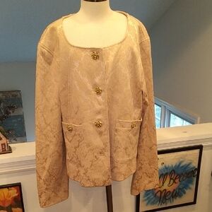 Champagne Rose Blazer Jacket Paisley Print
